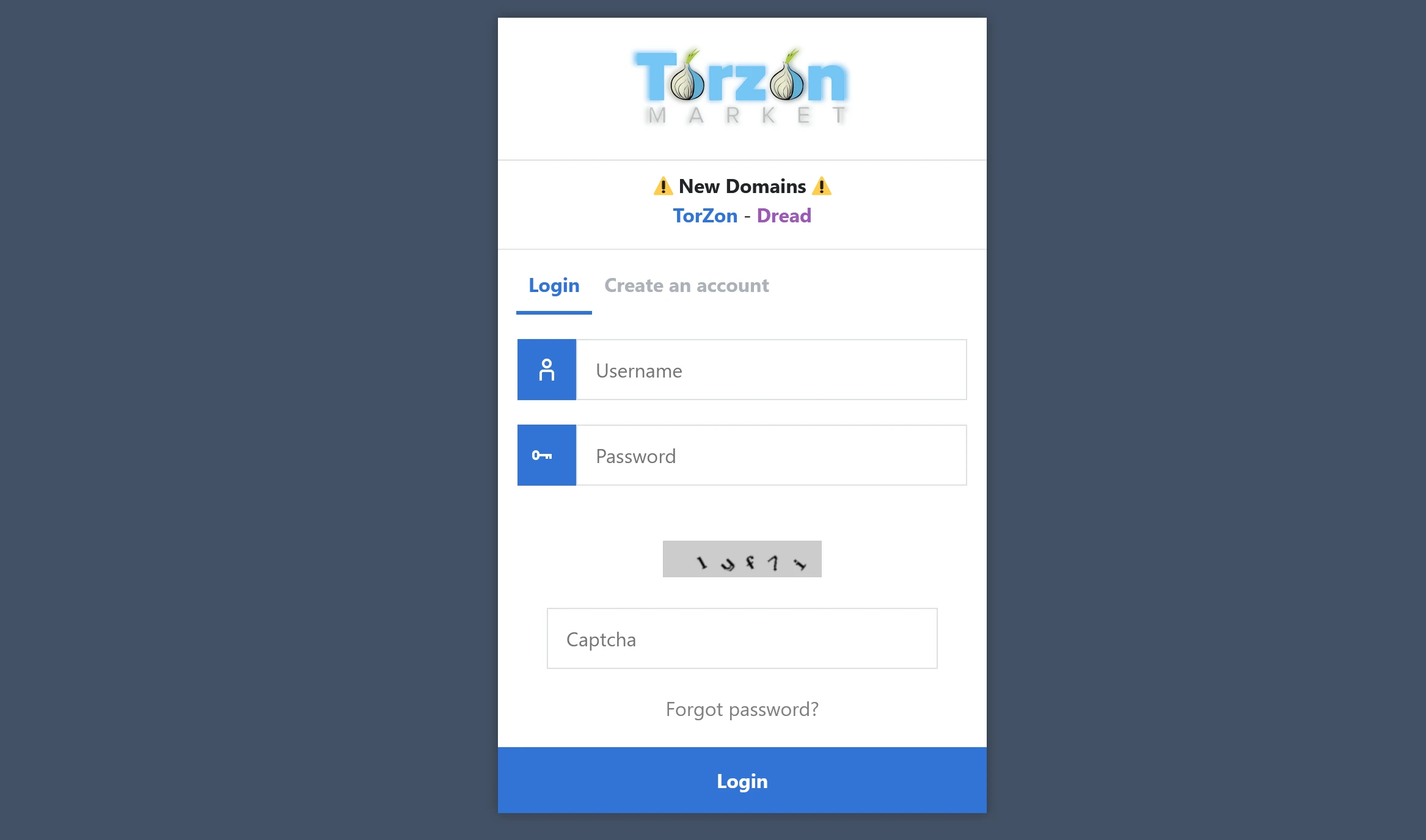 Torzon Market login page with PGP authentication on the darknet marketplace